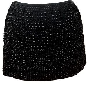 UMBRANDED Embellished  Mini Short Skirt Fully Embroidered Zip Closure Casual  S